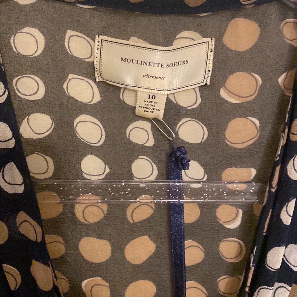 Anthropologie Silk Button-Down Patterned Blouse W… - image 3